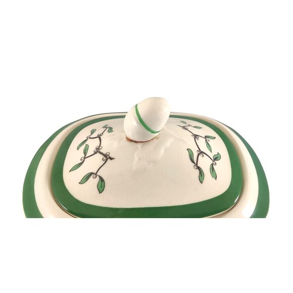 Spode Christmas Tree Sugar Bowl With Lid-Knob On Lid Has Been Re-glued On - Picture 14 of 14